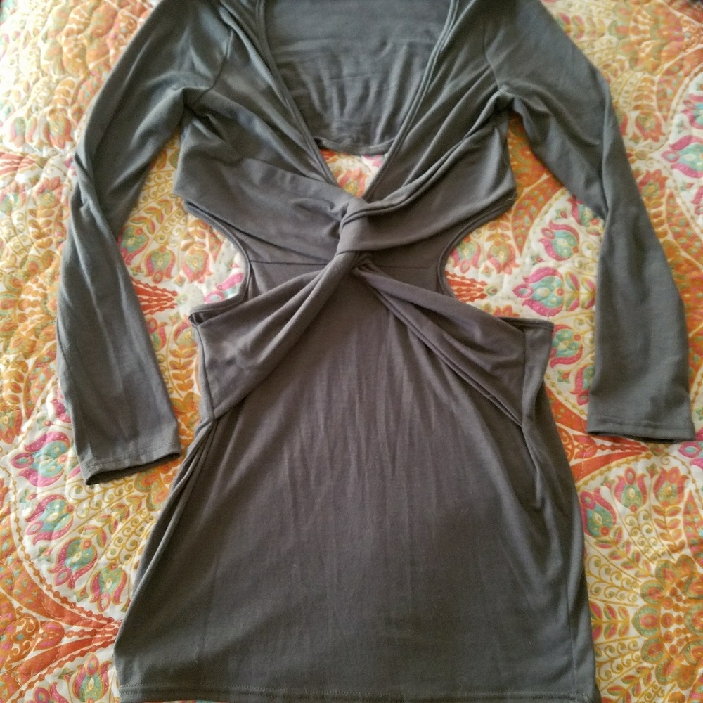 mini backless and sideless dress